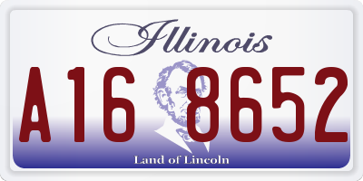 IL license plate A168652