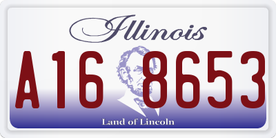 IL license plate A168653