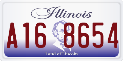 IL license plate A168654