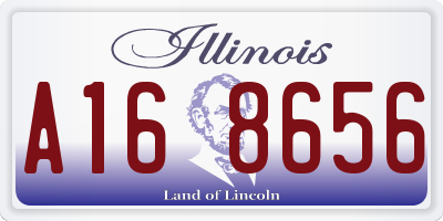 IL license plate A168656