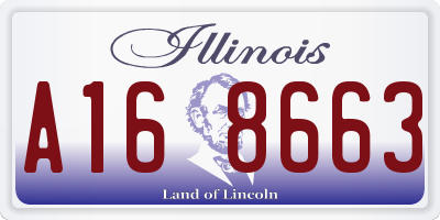 IL license plate A168663