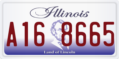 IL license plate A168665