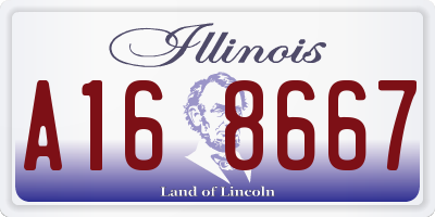 IL license plate A168667