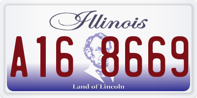 IL license plate A168669