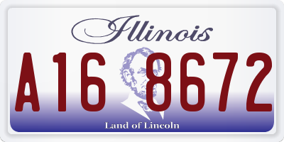 IL license plate A168672
