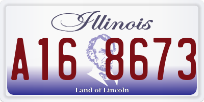 IL license plate A168673