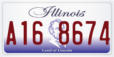 IL license plate A168674