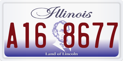 IL license plate A168677