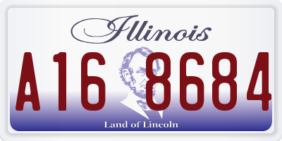 IL license plate A168684