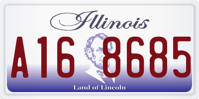 IL license plate A168685