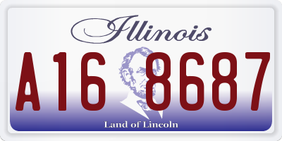 IL license plate A168687