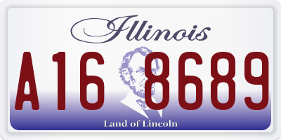 IL license plate A168689
