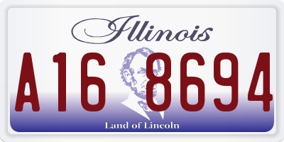 IL license plate A168694