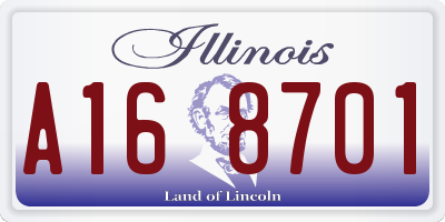 IL license plate A168701