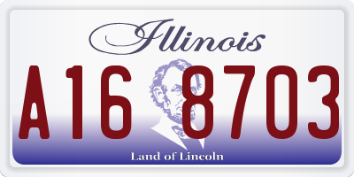 IL license plate A168703