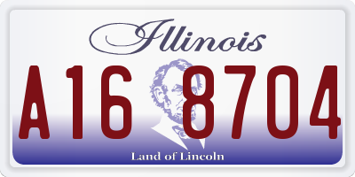 IL license plate A168704