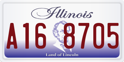 IL license plate A168705