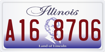 IL license plate A168706