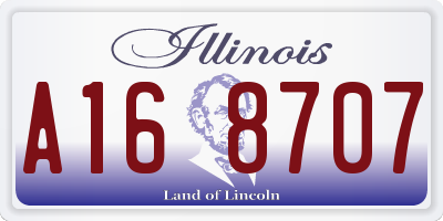 IL license plate A168707