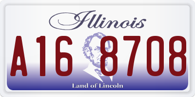 IL license plate A168708