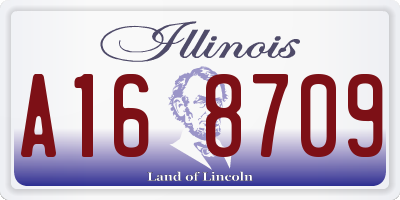 IL license plate A168709