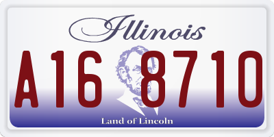 IL license plate A168710
