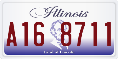 IL license plate A168711