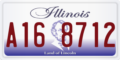 IL license plate A168712