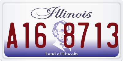 IL license plate A168713