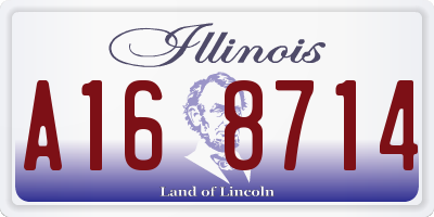 IL license plate A168714