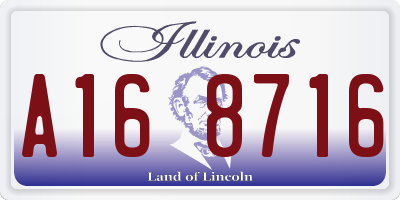 IL license plate A168716