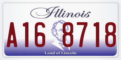 IL license plate A168718