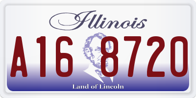 IL license plate A168720