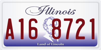 IL license plate A168721