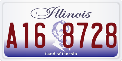 IL license plate A168728