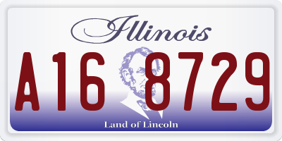 IL license plate A168729