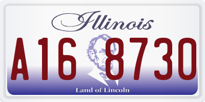IL license plate A168730