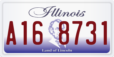 IL license plate A168731