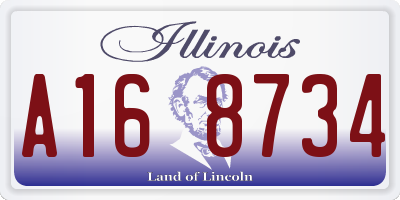 IL license plate A168734