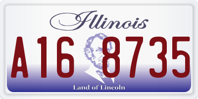 IL license plate A168735