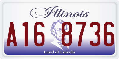 IL license plate A168736