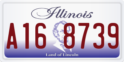 IL license plate A168739