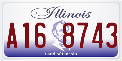 IL license plate A168743