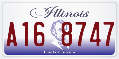IL license plate A168747