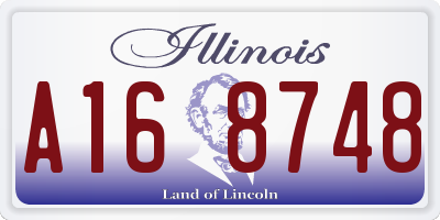 IL license plate A168748