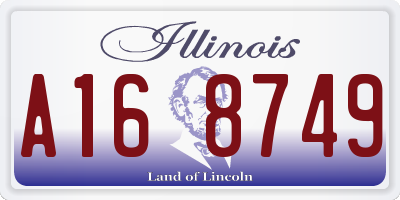 IL license plate A168749