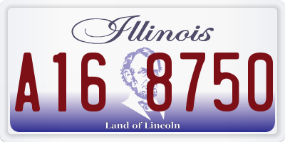 IL license plate A168750