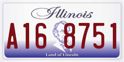 IL license plate A168751