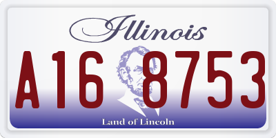 IL license plate A168753