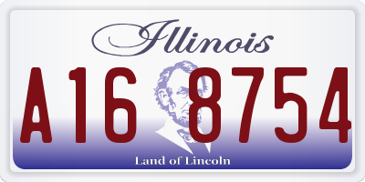 IL license plate A168754
